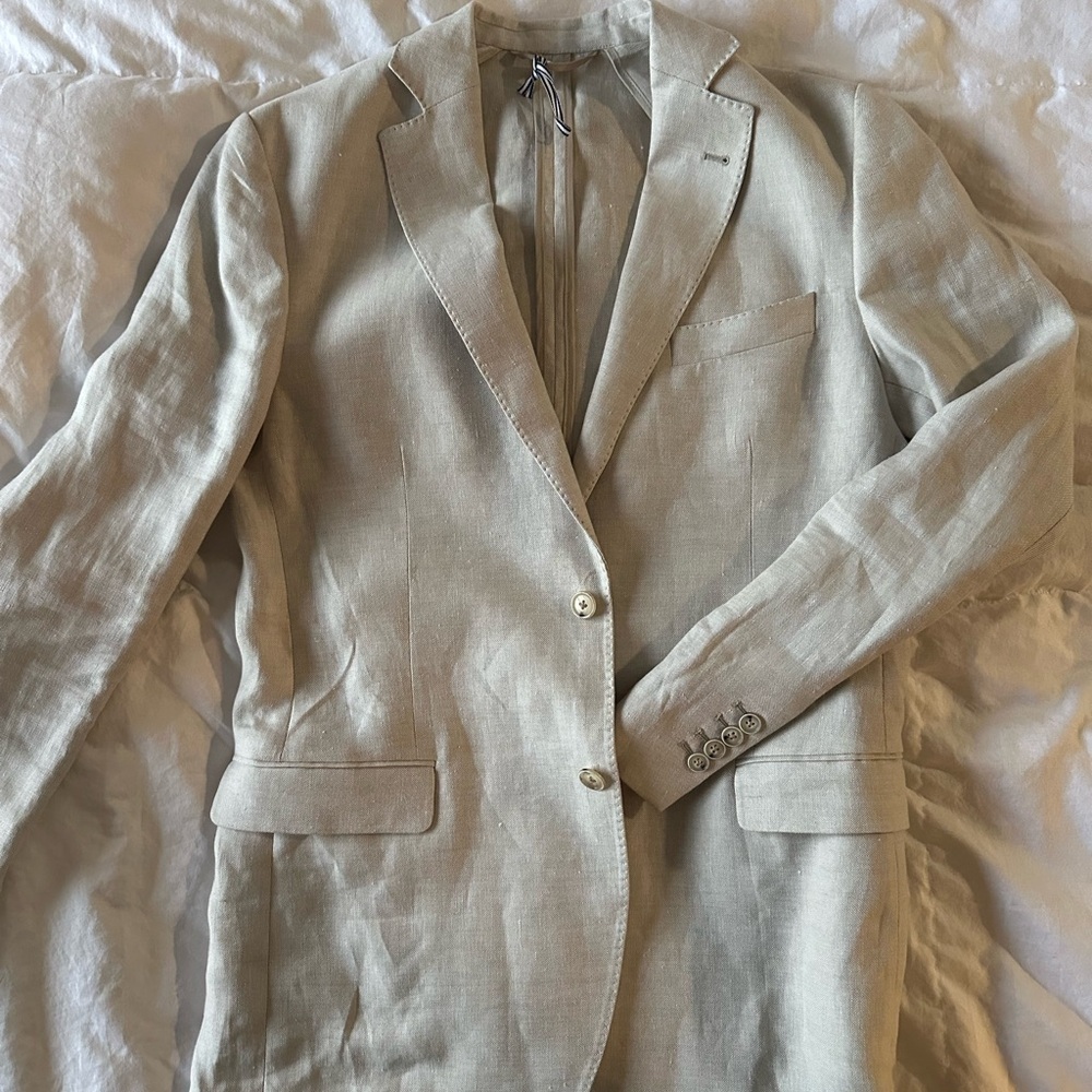 Vineyard Vines Tan Linen Sport Coat
